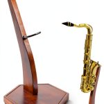 Soekoa Alto Saxophone Stand Brown Solid Wood-0