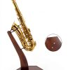 Soekoa Alto Saxophone Stand Brown Solid Wood-2