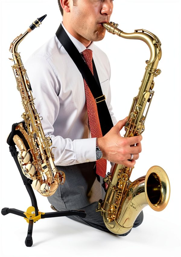 ESMAVO Alto Saxophone Stand Foldable Heavy Duty-7