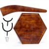 Soekoa Alto Saxophone Stand Brown Solid Wood-3