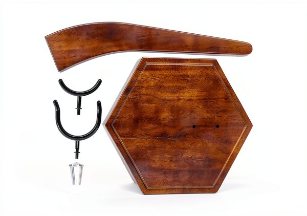 Soekoa Alto Saxophone Stand Brown Solid Wood-3