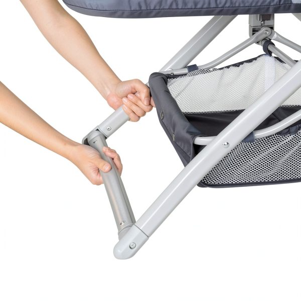Baby Trend Quick-Fold Rocking Bassinet Gray-2