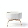 Babyletto Gathre Bassinet Ivory Vegan Leather-1
