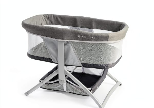 Baby Trend Quick-Fold Rocking Bassinet Gray-0