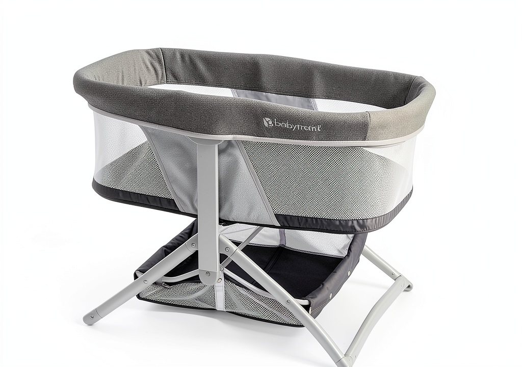 Baby Trend Quick-Fold Bassinet in a nursery setting