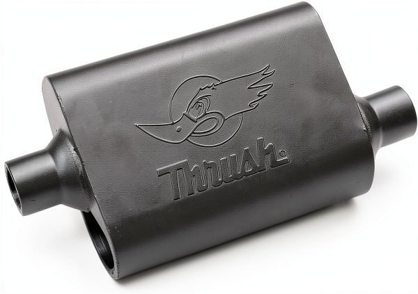 Thrush Oval Exhaust Muffler 17651 Aggressive Sound Alloy Steel-0