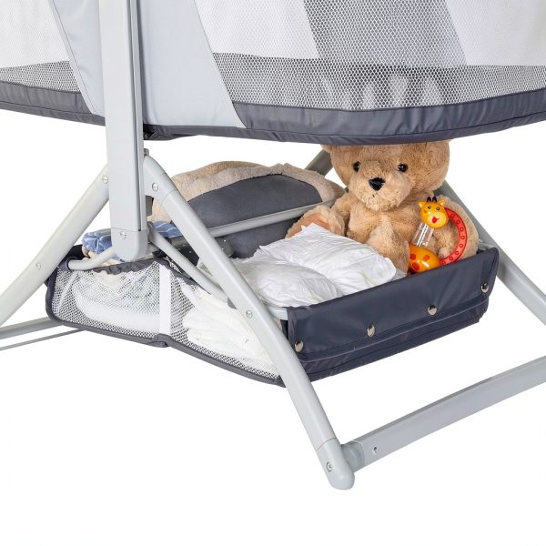 Baby Trend Quick-Fold Rocking Bassinet Gray-3