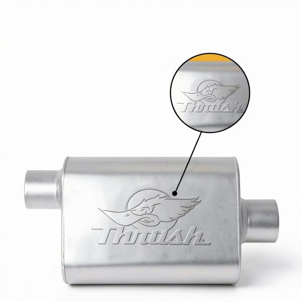 Thrush Oval Exhaust Muffler 17651 Aggressive Sound Alloy Steel-3
